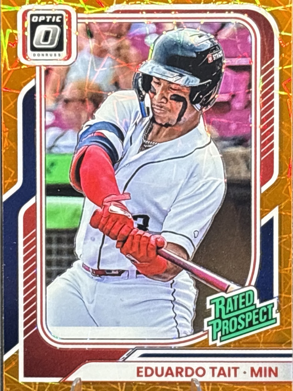 Panini Eduardo Tait Rated Rookie Baseball Card - Orange Prizm